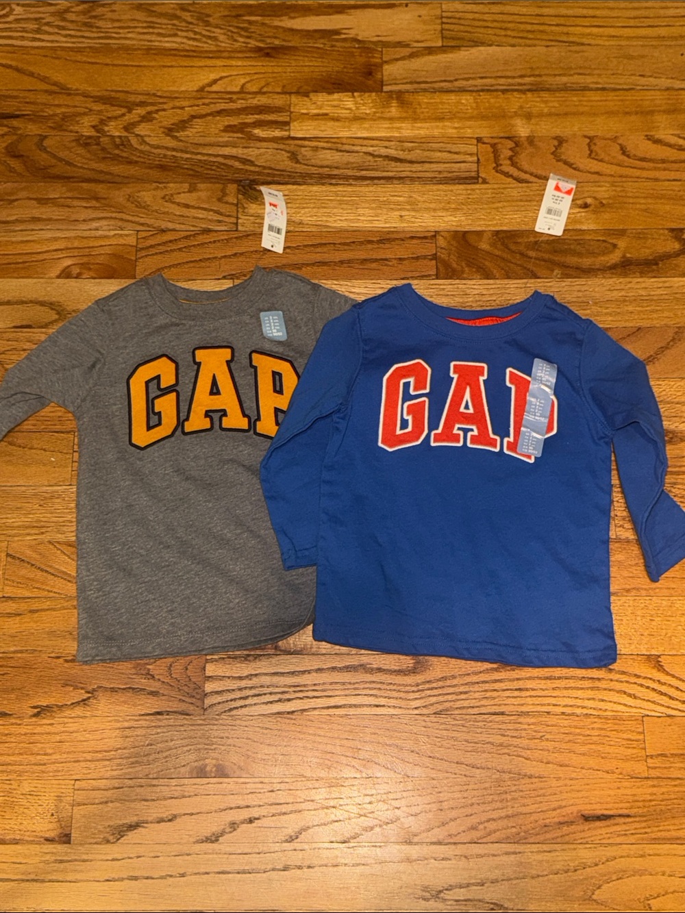 GAP Kids Long Sleeve Shirts - Gray & Royal Blue NWT SZ 2T